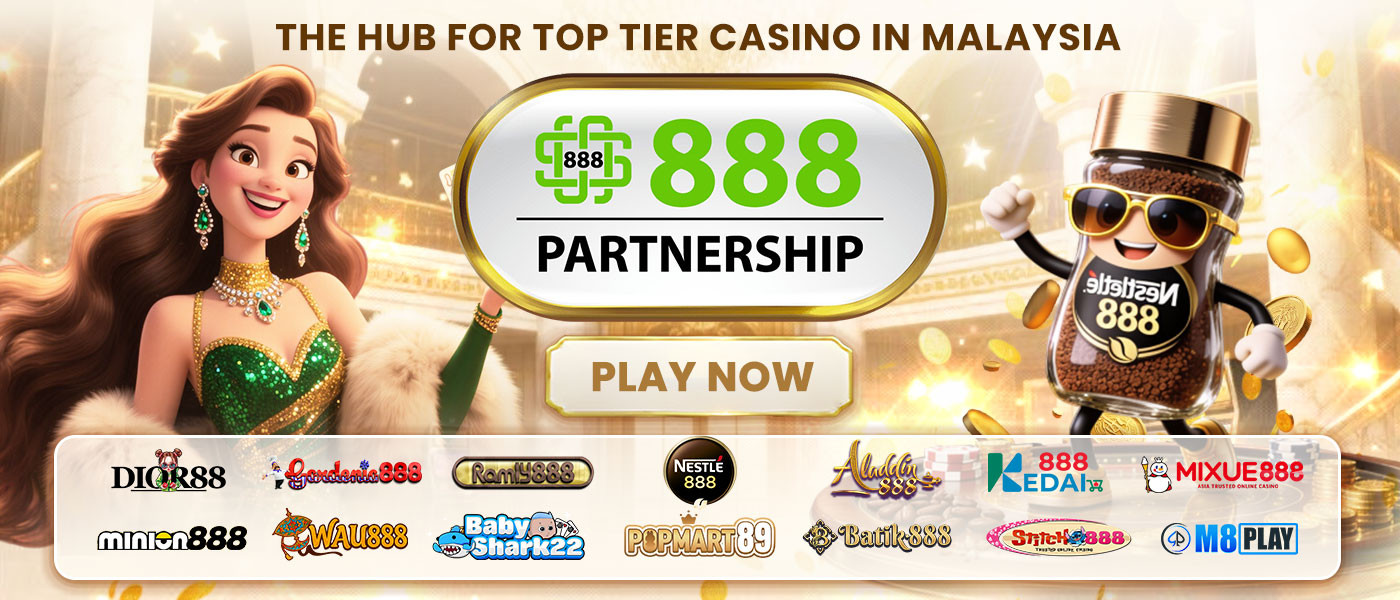 888 Partnership brands including Nestle888, Kedai888, Mixue888, Wau888 and Dior88